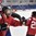 PLYMOUTH, MICHIGAN - APRIL 3: Switzerland's Alina Muller #25 is congratulated by teammate Phoebe Staenz #88 after scoring on team Germany in the first period against Germany during preliminary round action at the 2017 IIHF Ice Hockey Women's World Championship. (Photo by Minas Panagiotakis/HHOF-IIHF Images)


